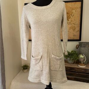 Boden Cream 3/4 Sleeve Dress